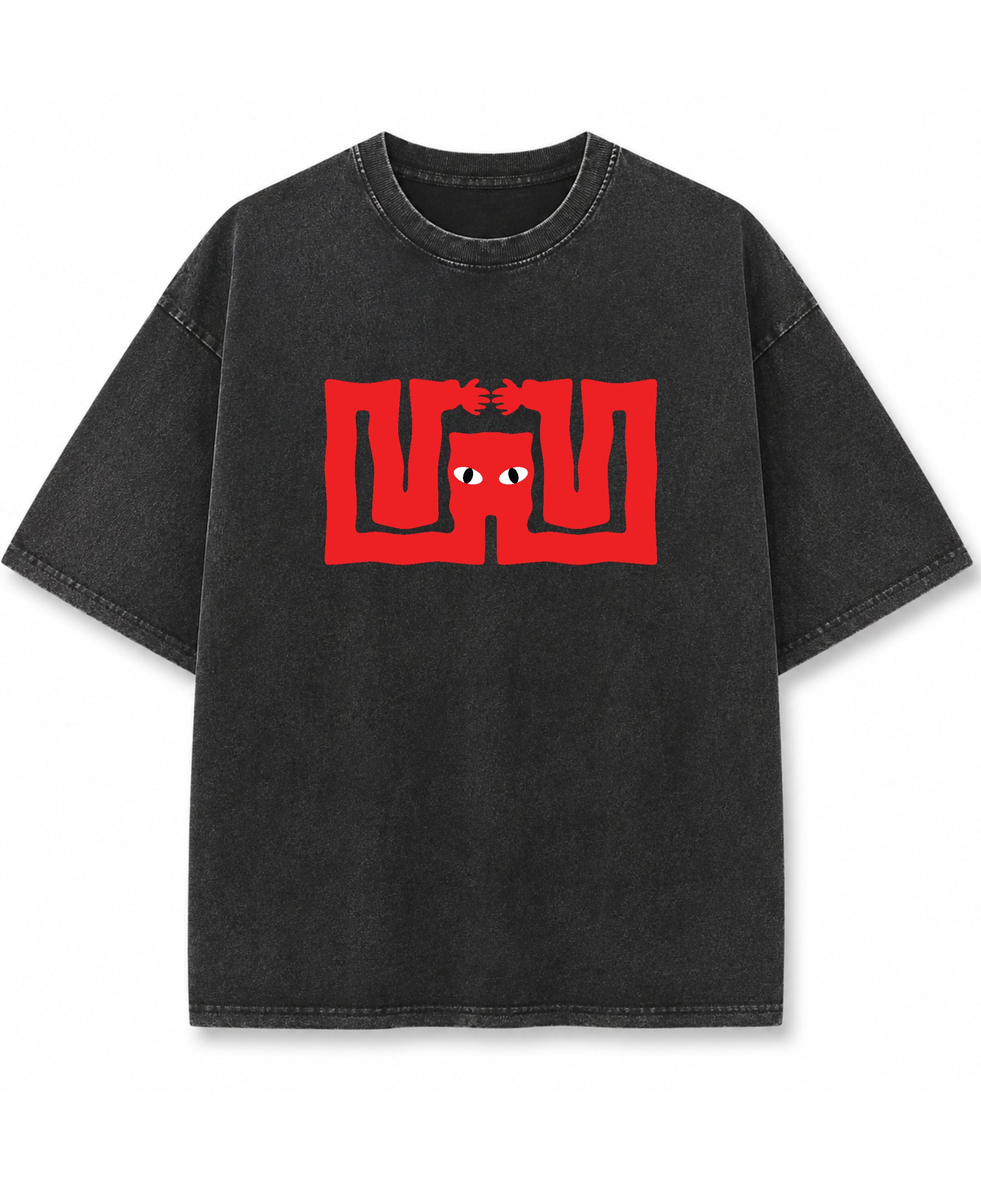 Vintage Fade Wash Oversized T-shirt Front Design