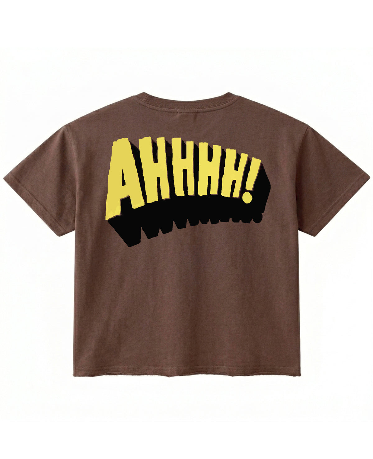 Brown Boxy Fit T-shirt Back Design