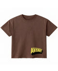 Brown Boxy Fit T-shirt Front Design