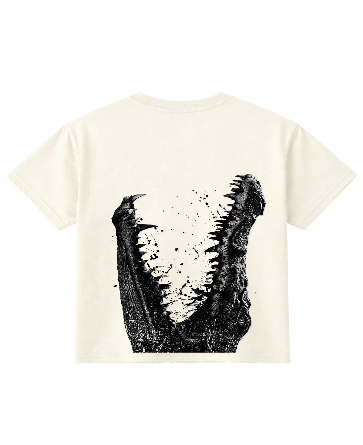 Off White Boxy Fit T-shirt Back Design