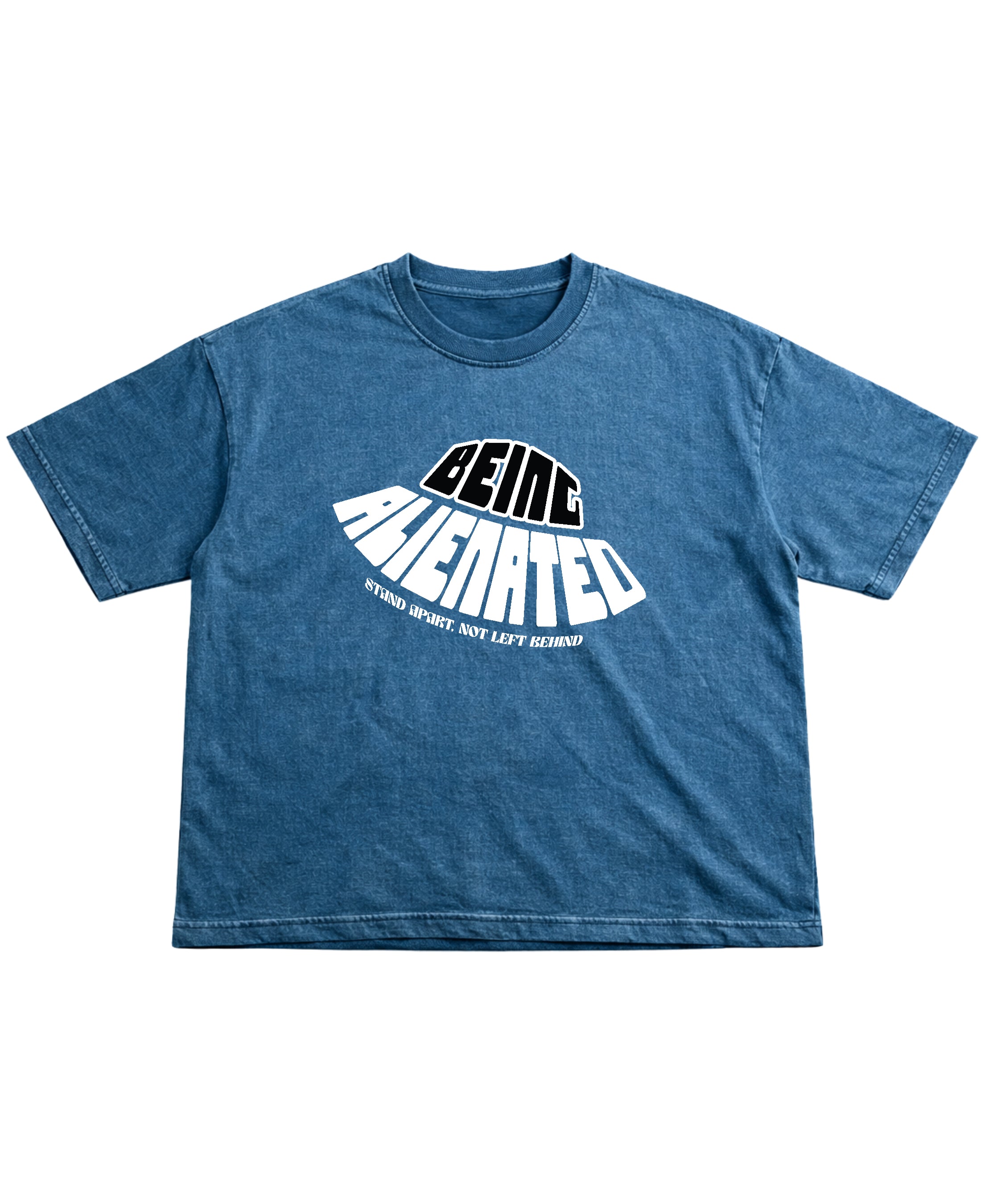 Denim Wash Boxy Fit T-shirt Front Design