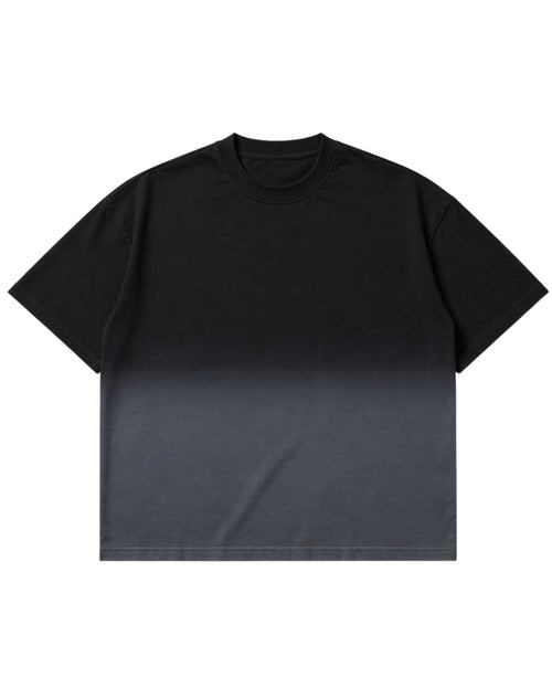 Black Ombré Wash Boxy Fit T-shirt Front Design