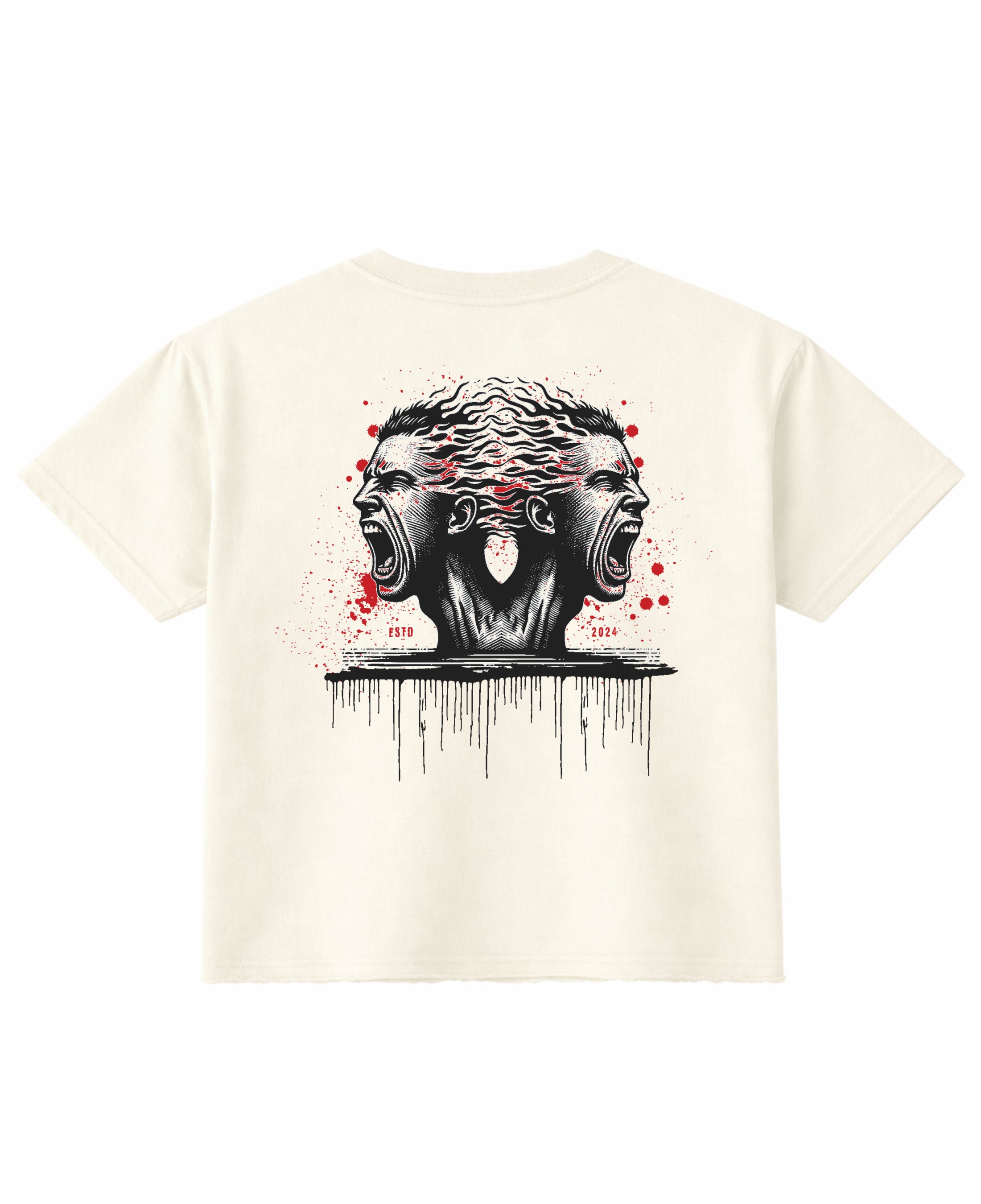 Off White Boxy Fit T-shirt Back Design