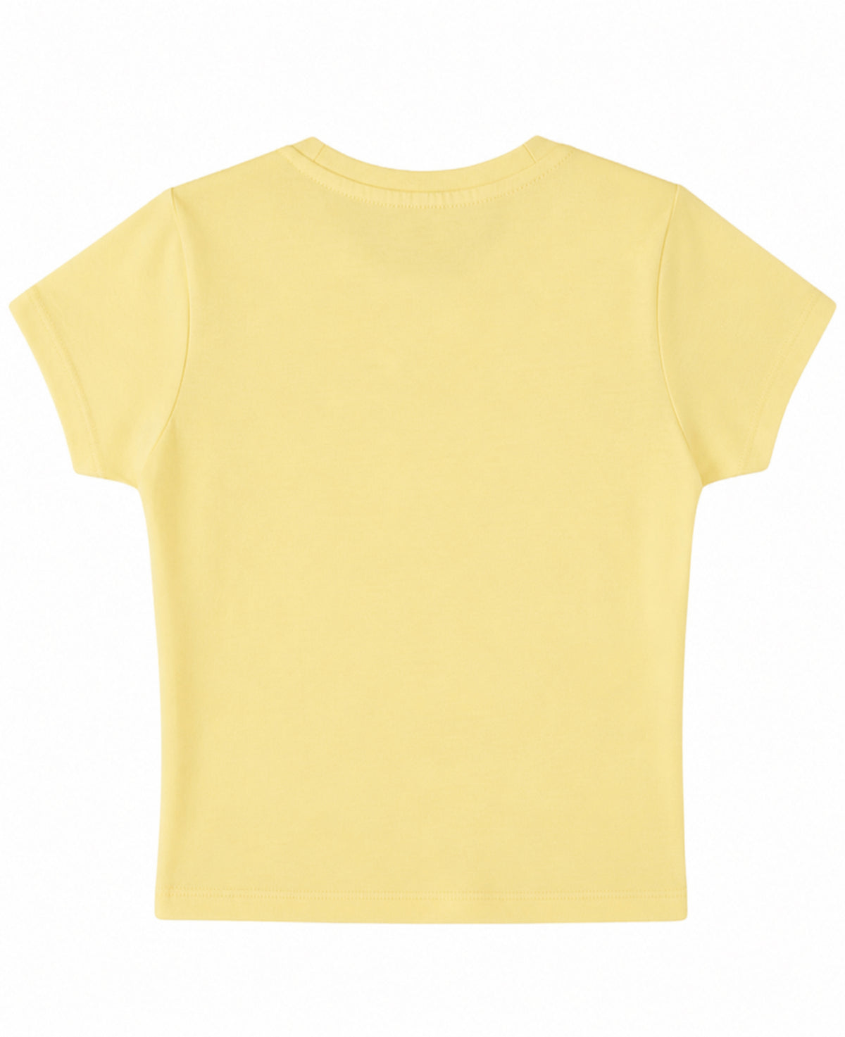 Butter Yellow Baby Tee Back Design