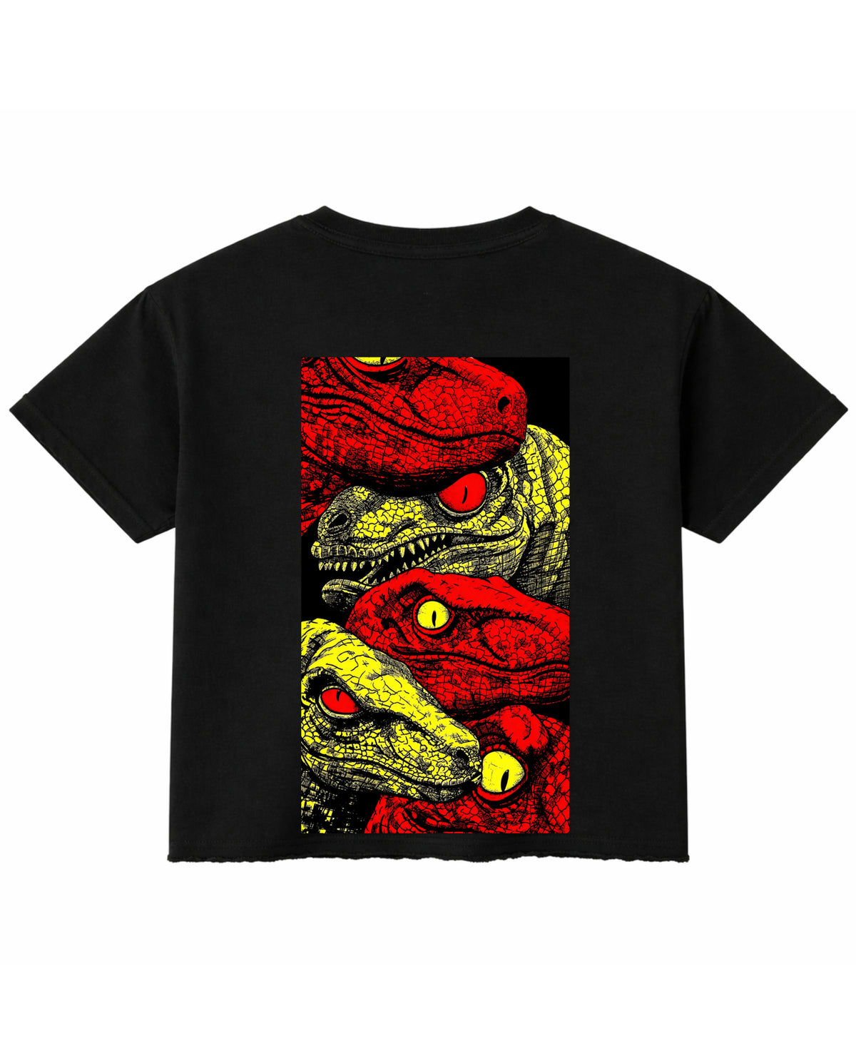 Black Boxy Fit T-shirt Back Design
