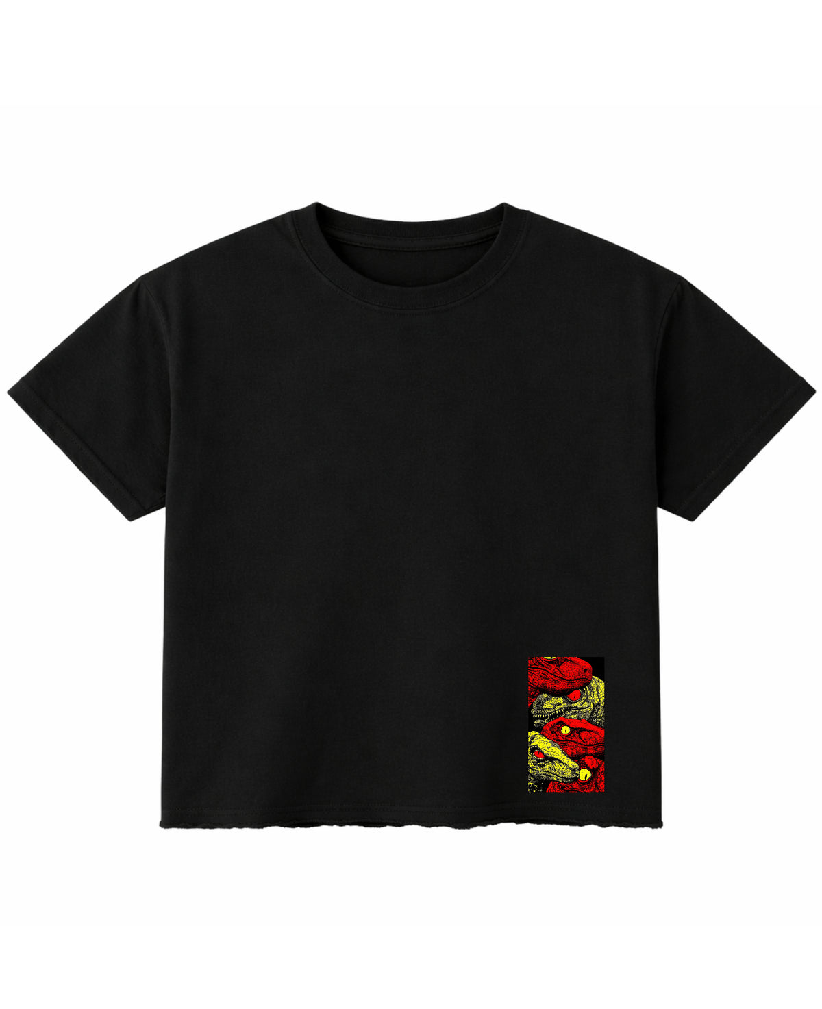 Black Boxy Fit T-shirt Front Design