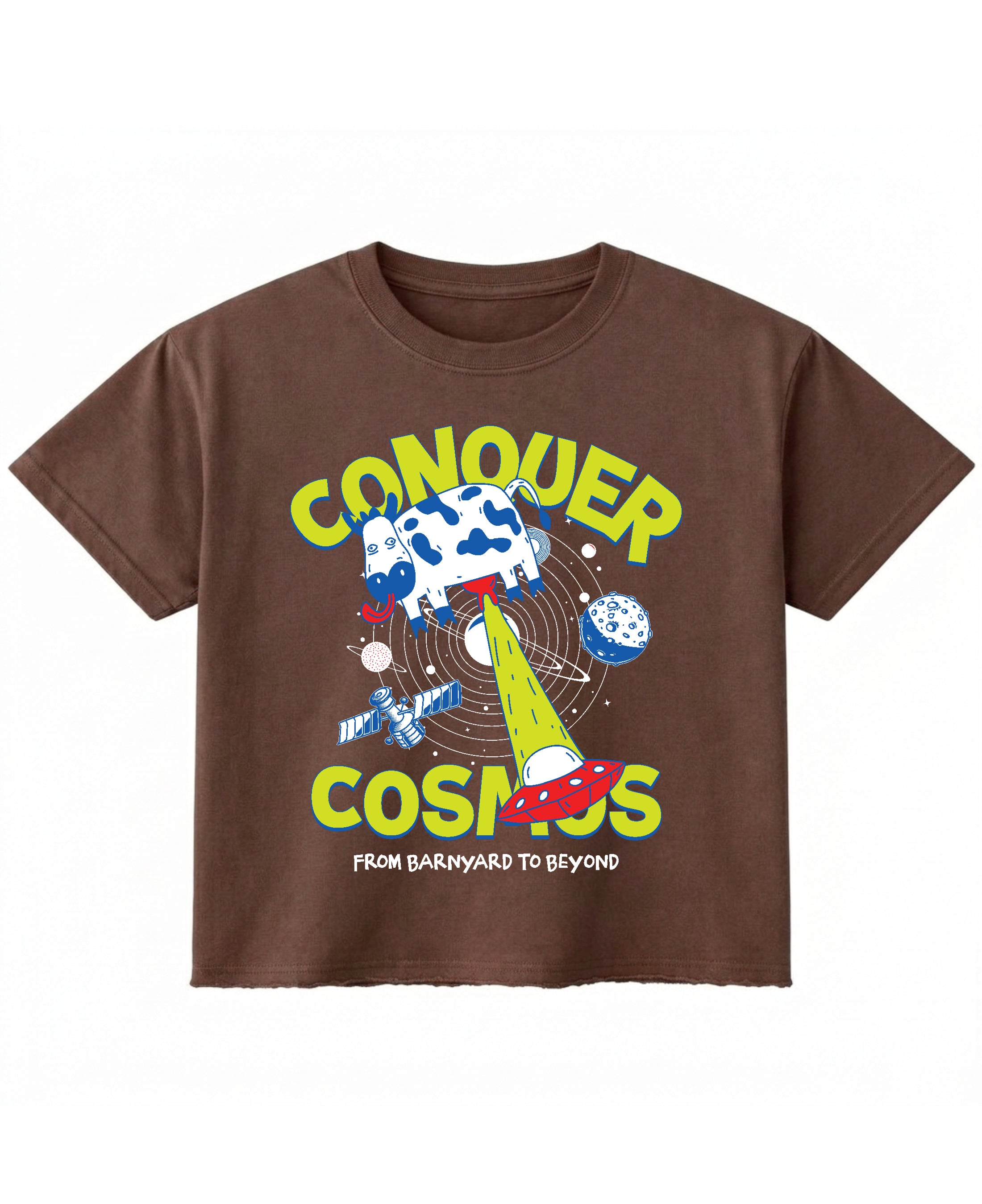 Brown Boxy Fit T-shirt Front Design