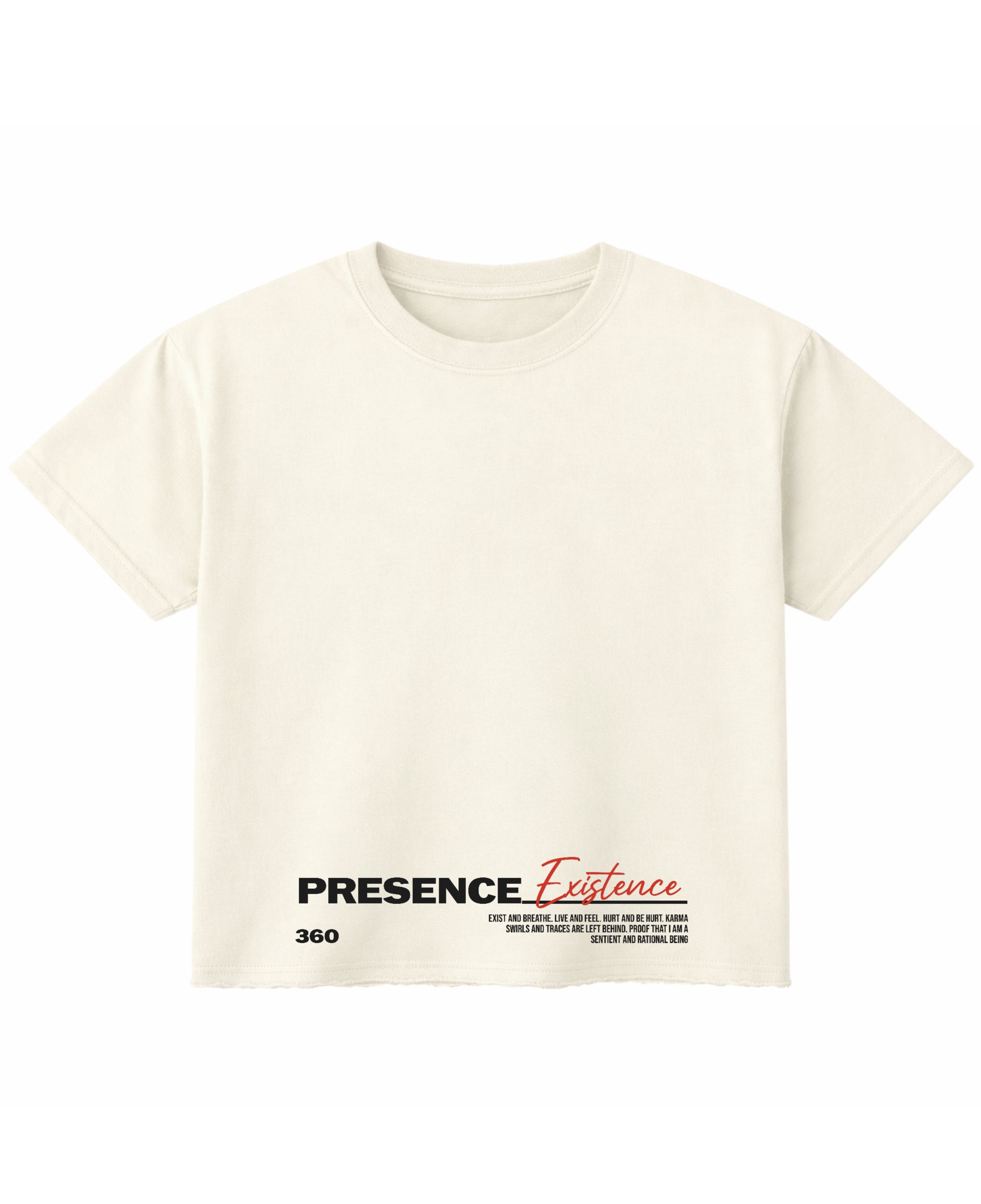 Off White Boxy Fit T-shirt Front Design
