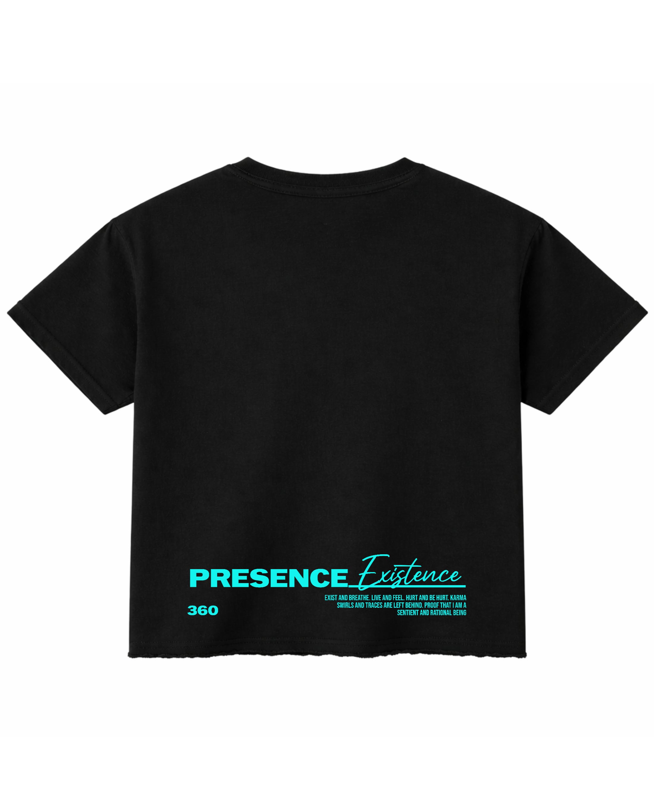 Black Boxy Fit T-shirt Back Design