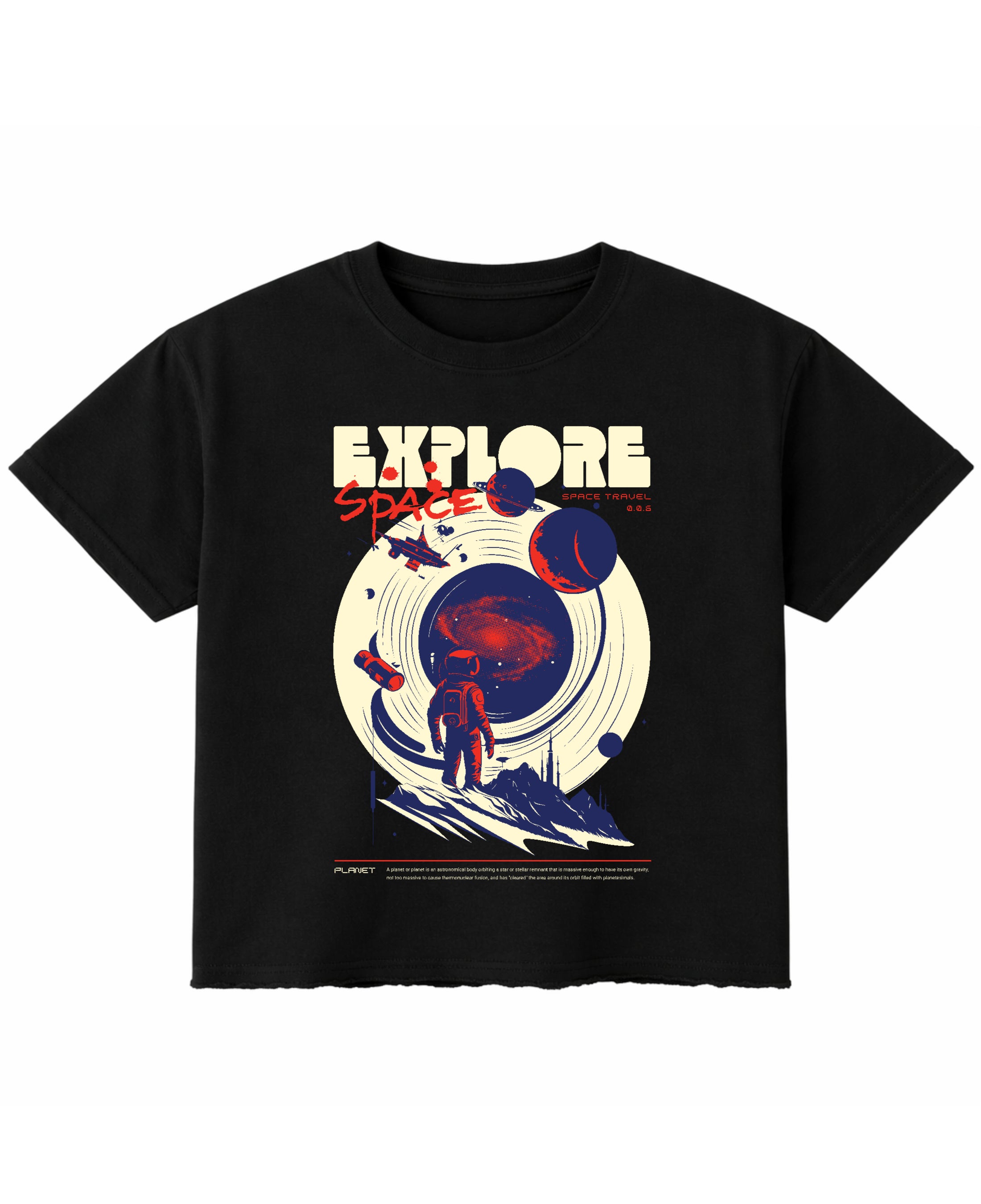 Black Boxy Fit T-shirt Front Design