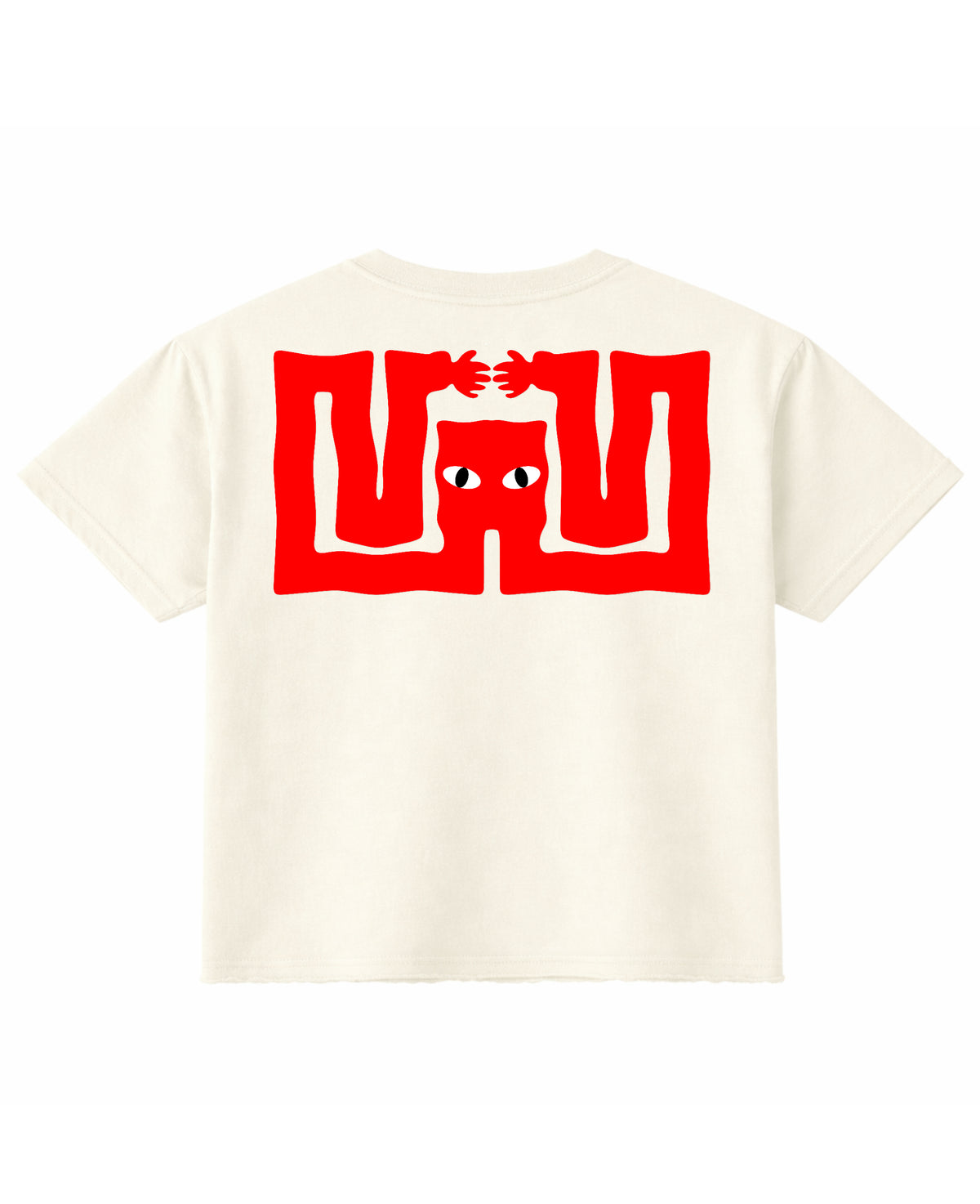 Off White Boxy Fit T-shirt Back Design