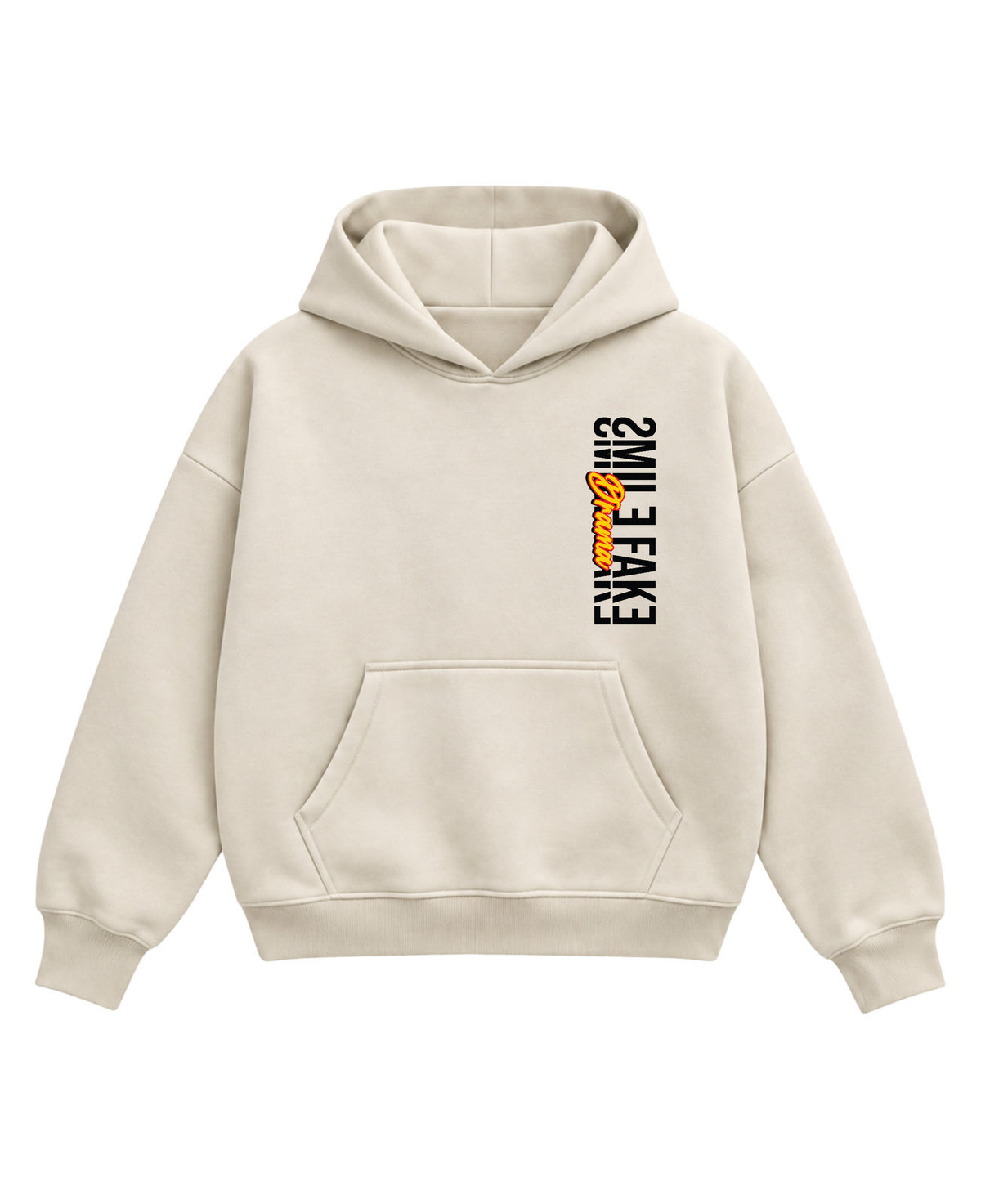 Cream Boxy Hoodie Front Design