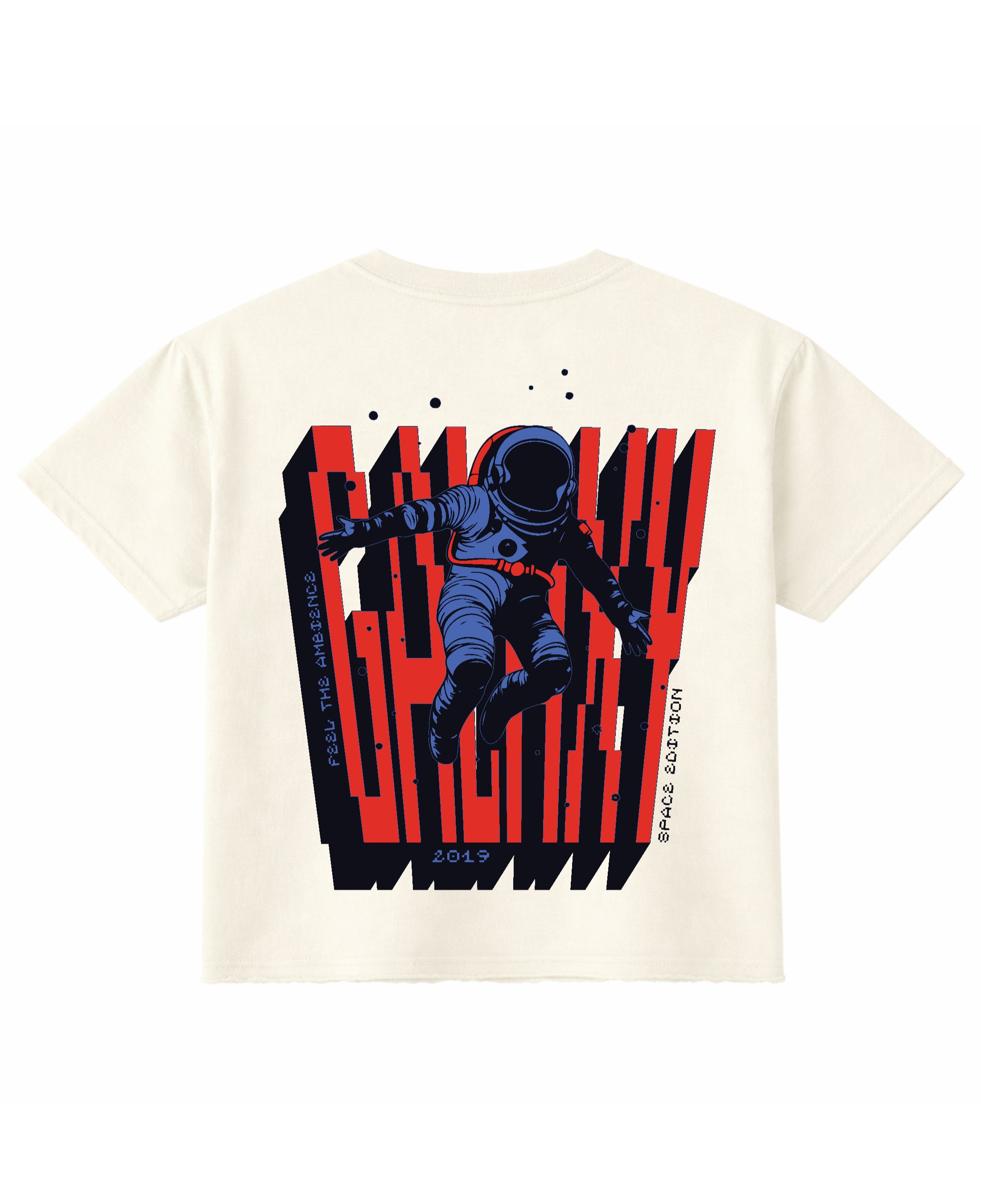 Off White Boxy Fit T-shirt Back Design
