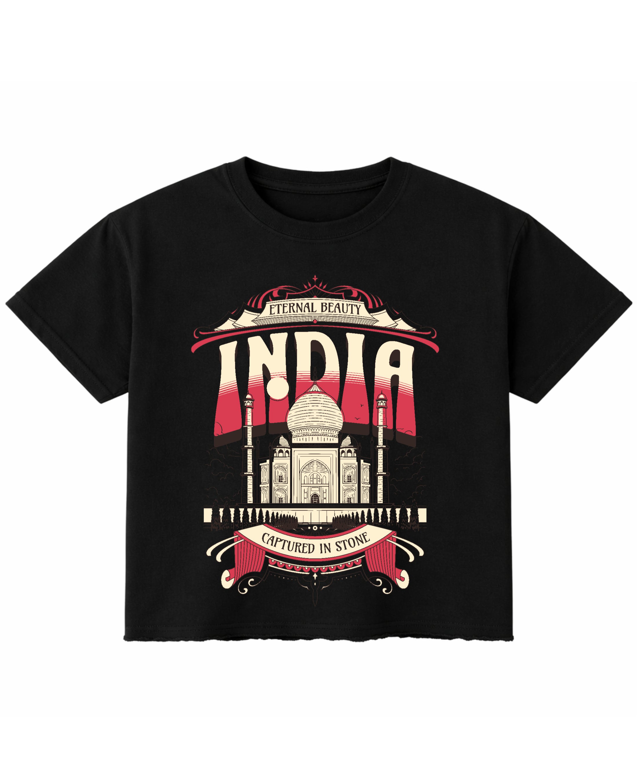 Black Boxy Fit T-shirt Front Design