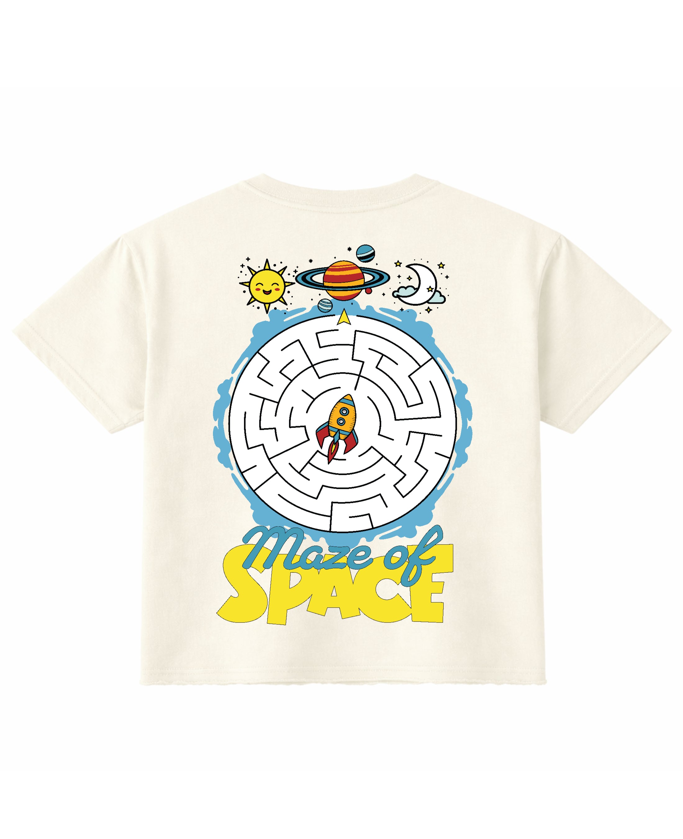 Off White Boxy Fit T-shirt Back Design