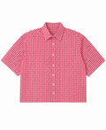 Red Picnic Oxford Boxy Shirt Front Design