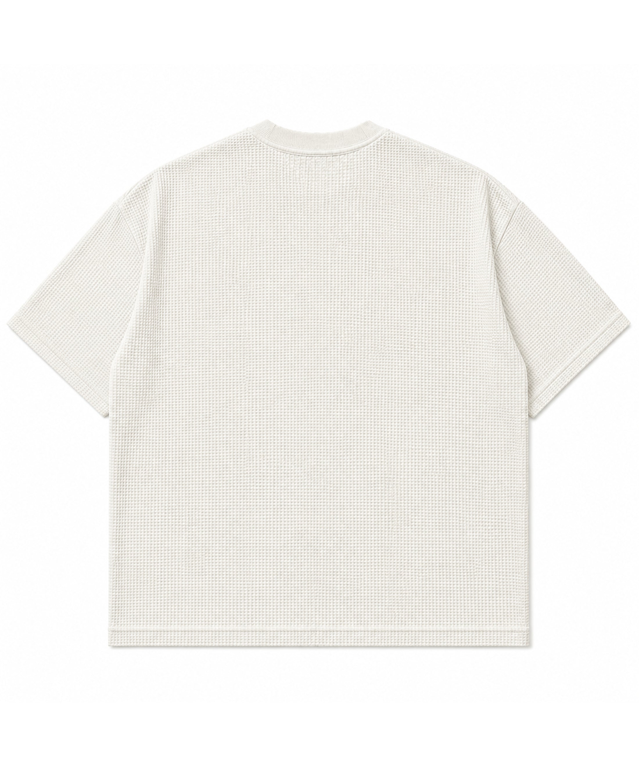 Off-white waffle boxy fit Back Design