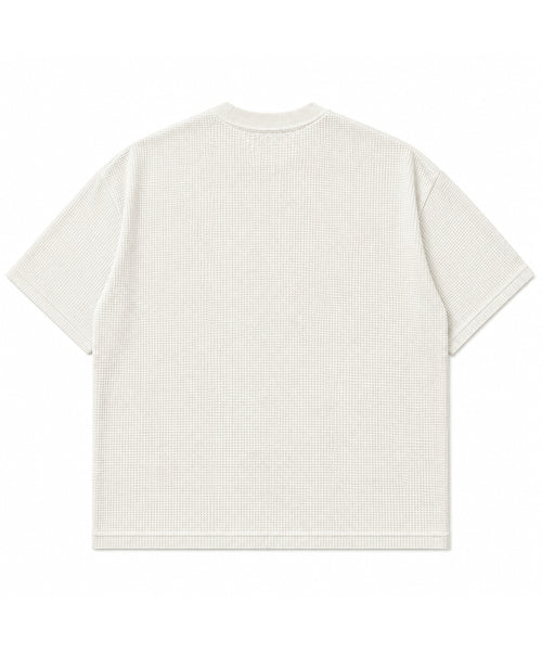 Off-white waffle boxy fit Back Design