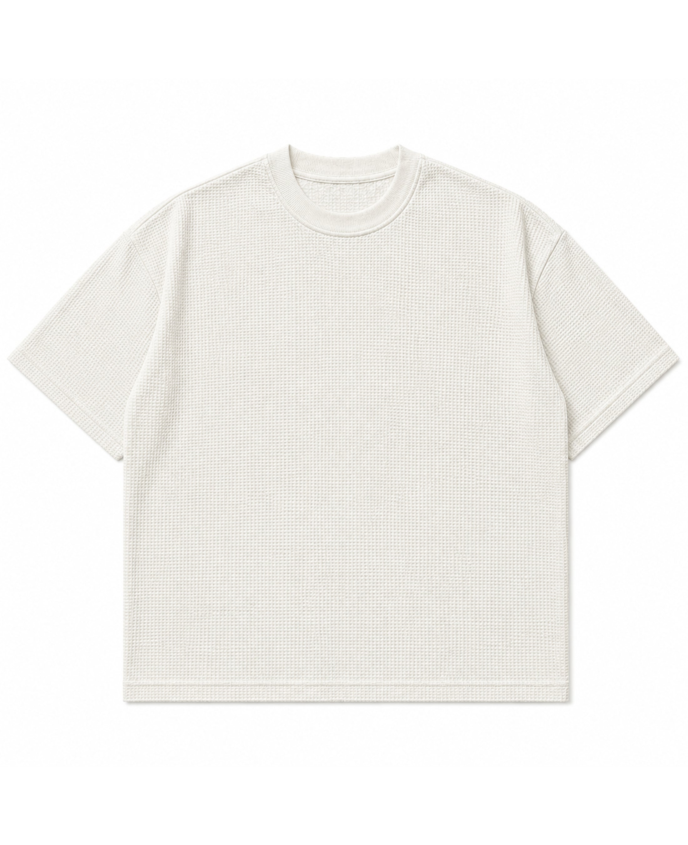Off-white waffle boxy fit Front Design
